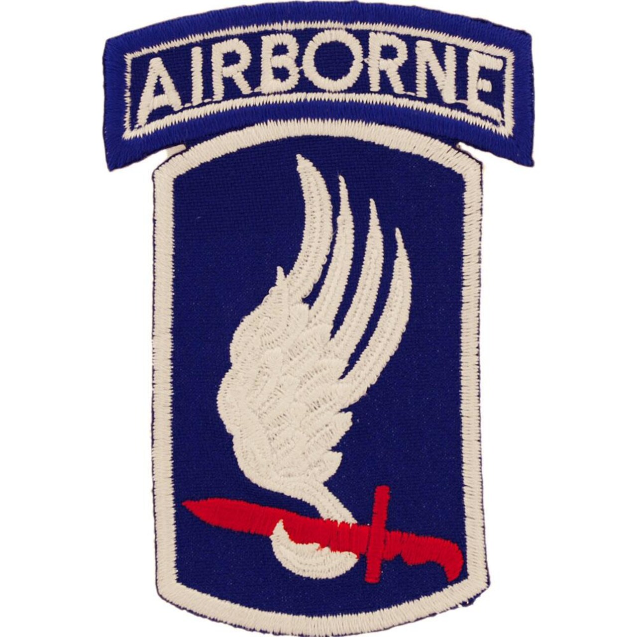 U.S. Army 173rd Airborne Brigade Patch Blue &#x26; White 3&#x22;